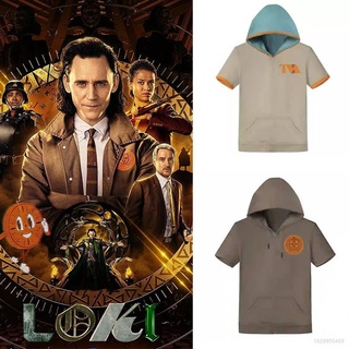 hot Loki T-shirt Hooded Short Sleeve role playing Pullover Tops Marvel 3D Printed Tee Shirt plus Size high quality