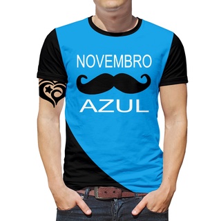 Camiseta Masculina Novembro Azul Blusa