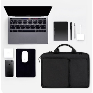 [Ready Stock]Waterproof Laptop Bag Office Handbag 13 14 15.6 inch Shoulder Notebook Cases Bag Briefcase (2)