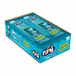 Bala Fini Tubes Pinta língua sabor framboesa caixa com 12 unds de 15gr (1)