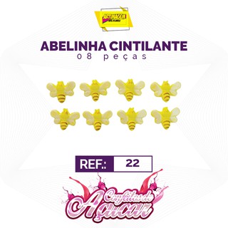 Confeito de açúcar 100% comestível, Artesanal - Temas: Abelinha, Joaninha, Borboleta, Abacaxi, Melancia, Morango (1)