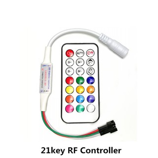 5-24v Led Mini Controlador De Teclas 21 3pin Para Ws2812B Ws2811 Ws2812 Led Pixel Tira Luz Ir / Rf Módulo Conectar