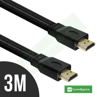 Cabo HDMI 2.0 Reforçado 3 Metros 4K Alta Velocidade - LEHMOX - LEY-09