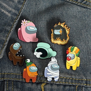 AmongUS Game Brooch Cartoon Creative Personality Funny Shape Badge Backpack Accessories Clothes Accessories