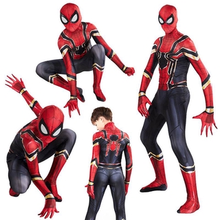 Macacão Infantil Homem Aranha E De Ferro Super-Herói Adulto Halloween/Fantasia De Festa Cosplay