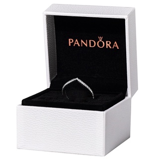 Pandora Clássico Anel Forma V Promessa 925 De Noivado Casamento De Prata Cubic Zirconia Diamante