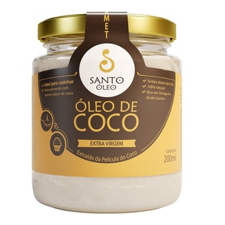 Óleo de coco Extra Virgem Pelicula 200ml Santo Oleo