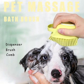 Shampoo Massageador Para Cão De Estimação Pente De Massagem Escova Para Gato
