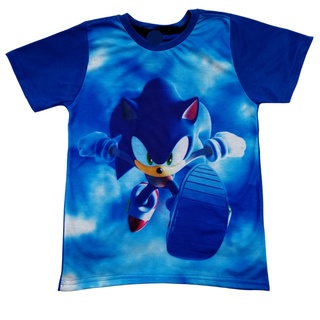Camiseta Camisa infantil Sonic Filme Desenho Jogo Game Pronta Entrega