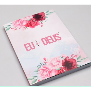 Devocional Eu e Deus Rosas/Azul e Floral Unissex - caderno diário de momentos com Deus - Promoção!!