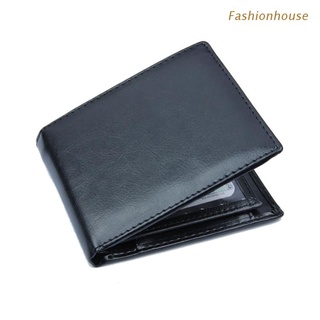 F* Men's PU Leather Vintage Short Wallet Credit Card Holder Bifold Business Purse
