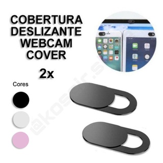 Kit 2x Cobertura Tampa Deslizante Anti Espião para Webcam Notebook e Celulares