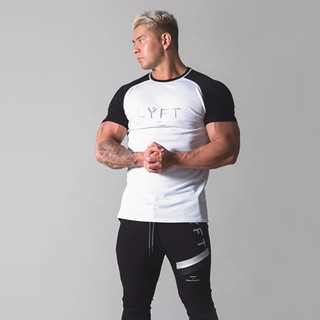 Camiseta Fitness Masculina Lyft2021 / Camiseta Masculina Esportiva Músculo De Verão Com Estampa Manga Curta