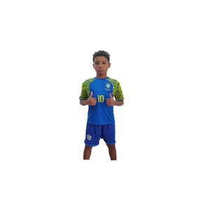 conjunto uniforme futebol infantil brasil Neymar