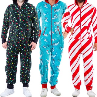 Pijama Masculino Estampado Com Capuz Manga Comprida