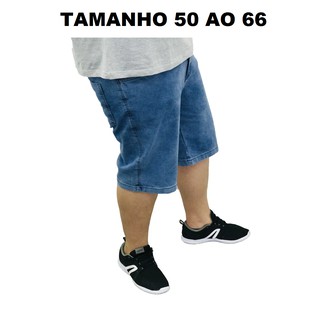 Bermuda Masculina Jeans Com Lycra numero 50 ao 66 Plus Size Tamanho Grande