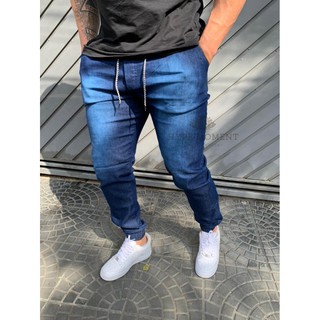 Calças Jeans Camuflada Masculina Jogger C/ Punho Lycra (4)