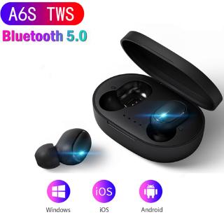 A6S TWS Wireless Bluetooth 5.0 Earphone Noise Cancelling fone Headset With Mic Handsfree EarbudsPK Redmi Airdots (1)