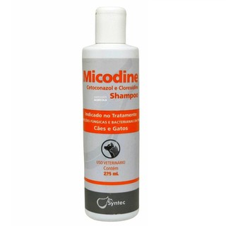 Micodine 225mL - Shampoo Antifúngico e Antibacteriano P/ Cães e Gatos