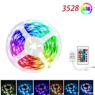 Fita LED RGB colorida 5050/3528 5M 16 cores 300LED + controle à prova d'água (2)