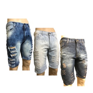 KIt 6 bermudas jeans normais ou rasgadas em oferta preço de fabrica atacado.