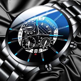 Relógio de Pulso de Quartzo em Aço Inoxidável Masculino / Relógio de Luxo com Data/Calendário (1)