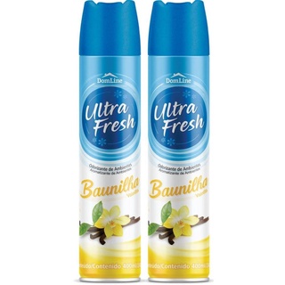 Odorizador e Aromatizante Spray Bom Ar DomLine Ultra Fresh 400ml Baunilha