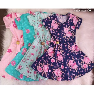 Vestido Infantil Rodado Em Suplex Floral Com Lacinho Moda Evangêlica (1)
