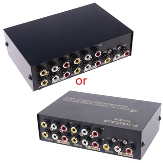 Lun 4 Porta Av Entrada De Áudio E Vídeo Rca 4 1 Saída Switcher Selector Switch Splitter Box (2)