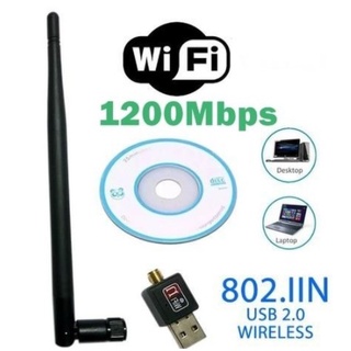 Antena Wireless Usb Wifi 1200mbps Receptor Pc Tv Notebook