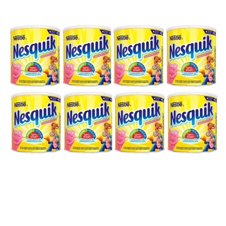 Nesquik Morango Nestlé Achocolatado em Pó 380g - Kit com 08 Latas