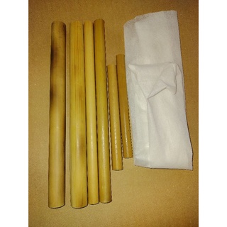 Kit 6 peças bambuterapia massagem corporal e facial relaxante bambú natural lixado e sem nó