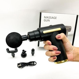 Pistola Massageadora Manual Elétrico Portátil Profissional Com 6 Velocidades para Massagem Percussiva Muscular Profunda Relaxamento