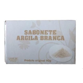Sabonete Argila Branca Anti Séptico Barra Tropical - 90g - Glicerinado - Sabão