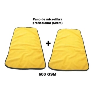 2 Flanelas Pano De Microfibra 60 Centímetros 600 Gsm Premium