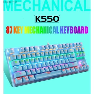 K550 Mechanical USB Keyboard Colorful LED Illuminated Backlit Gaming Keyboard