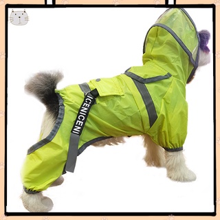 Capa De Chuva Cão Impermeável Leve Com Capuz Poncho Pet Fornecimentos Para Ao Ar Livre Passear (5)