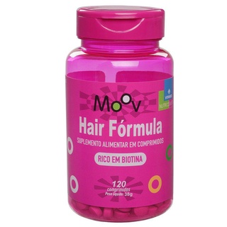 Hair Formula 120 caps - Firmeza Crescimento e Saúde - Cabelo, Pele e Unha - Rico em Biotina e Vitaminas - Moov