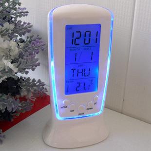 Mini despertador luminoso LED de temperatura musical (1)