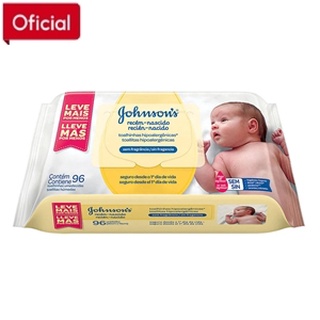 Lenço Umedecido Johnson's Baby Recém-Nascido Sem Fragrância com 96 unidades - Envio a jato para SP (1)