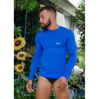 Camiseta Proteção Solar UV Manga Longa Masculina Roupas Masculinas