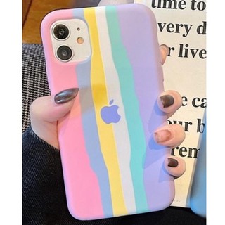 Case capa capinha arco-íris pink / arco-íris rosa / arco-íris candy / algodão doce para iPhone 7/8, SE 2020, 7/8 plus, XR, 11, 11 pro, 12/12 pro, Película 3D