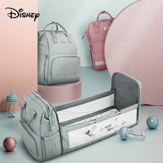 Disney / Bolsa para múmia / Bolsa para cama / Bolsa para mãe e bebê / Grande capacidade / Berço variável portátil para sair e pendurar carrinho (1)