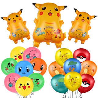 Balões de hélio Pokémon Pikachu Decoração de casamento Presentes em balão de látex para crianças