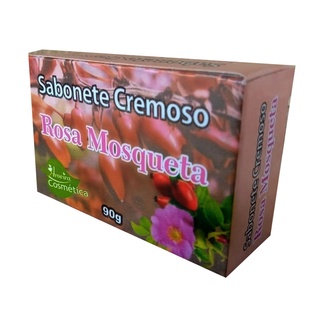 Sabonete cremoso rosa mosqueta 90g Aroeira cosmética