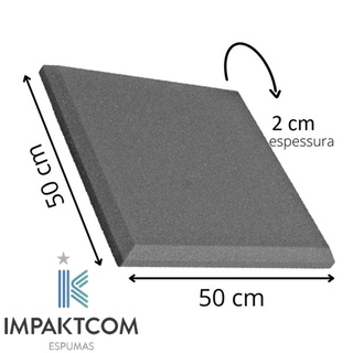 Kit Com 6 Placas Acustica Lisa - 1,5m² - 50 X 50 X 2cm