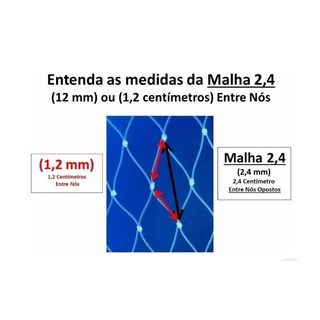 TARRAFA (25X12X12) MALHA 1,2/12mm/FIO 0,25/12 METROS/1,90 ALTURA LAGUNART PESCA (4)