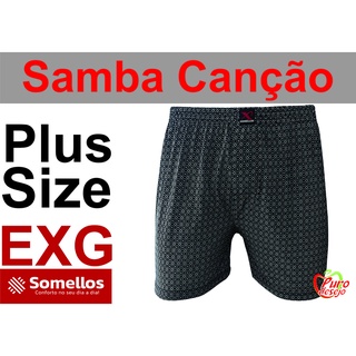 Samba Canção Somellos em Liganete Plus Size EXG e EXGG