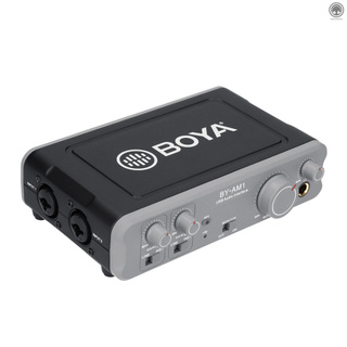 R Boya By-Am1 Dual-Channel Mixer Interface De Áudio Usb Com Entradas De 6.35mm / Xlr Combo 6.35mm Para Fone De Ouvido & Linha Saídas 48v Phantom Power Para Gravação De Áudio (8)