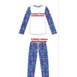 Pijama Infantil manga longa meninas 100% Algodâo atacado 1 ao 8 - PRONTA ENTREGA (4)